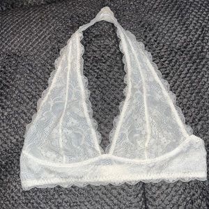 White Lace Halter Bralette